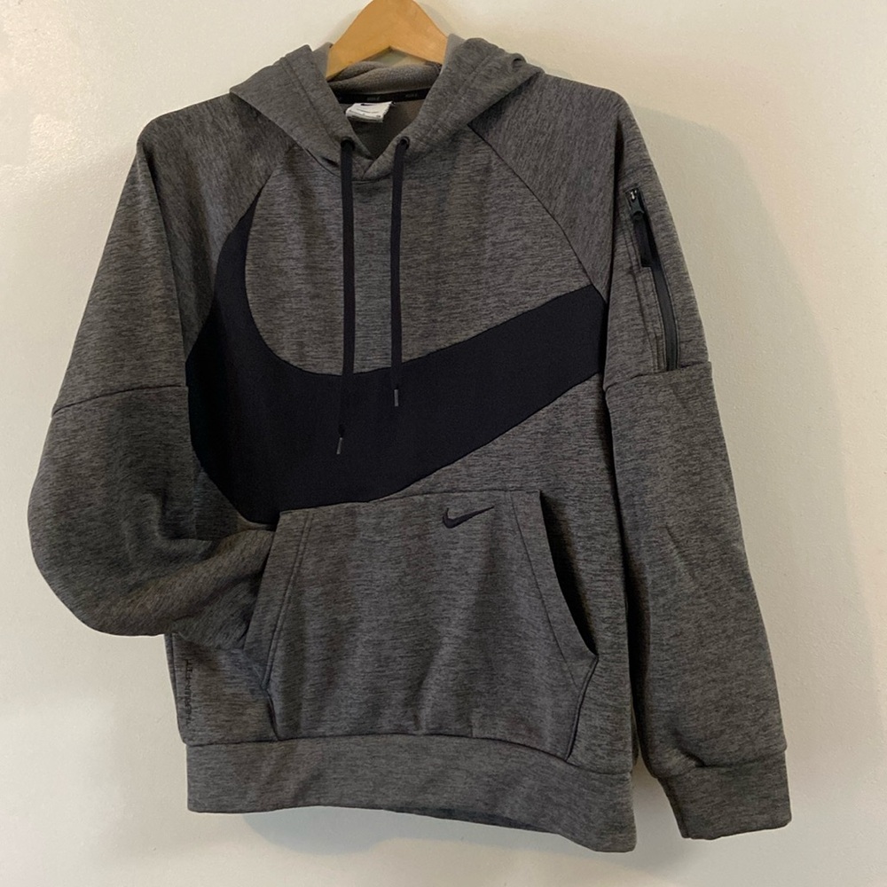 Men’s Nike Therma-fit Heather Gray Hoodie Size S